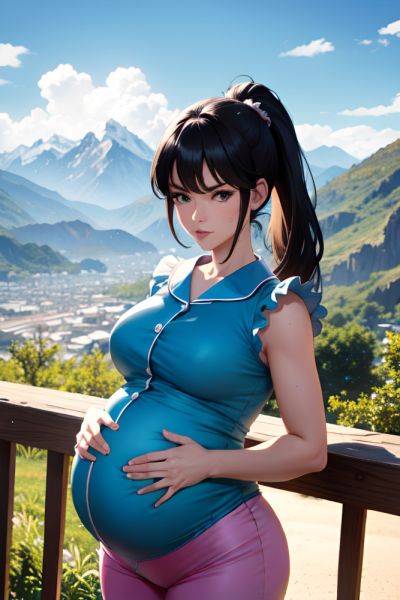 Anime Pregnant Small Tits 60s Age Serious Face Black Hair Ponytail Hair Style Light Skin Vintage Mountains Close Up View Cumshot Pajamas 3687361280313836462 - AI Hentai - aihentai.co on pornintellect.com