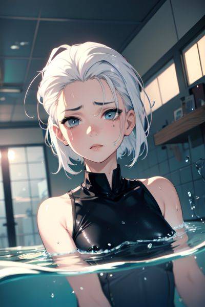 Anime Skinny Small Tits 30s Age Sad Face White Hair Slicked Hair Style Dark Skin Charcoal Underwater Front View Bathing Nurse 3687380608681885908 - AI Hentai - aihentai.co on pornintellect.com
