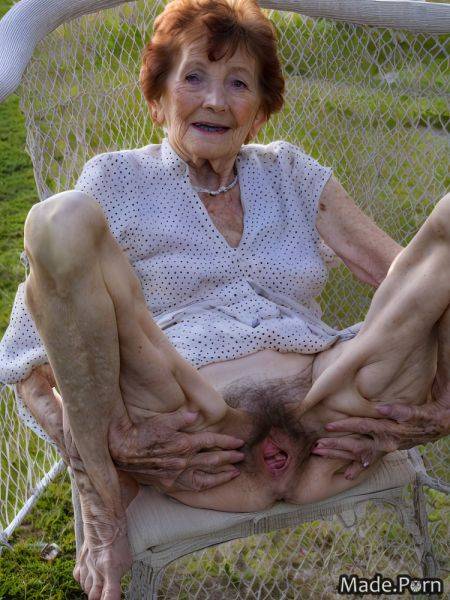 Ginger photo spreading legs barefoot woman skinny smile AI porn - made.porn on pornintellect.com