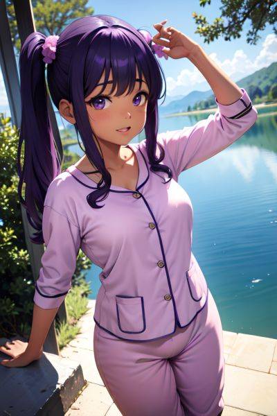 Anime Chubby Small Tits 80s Age Seductive Face Purple Hair Pigtails Hair Style Dark Skin Vintage Lake Close Up View Jumping Pajamas 3687581613221965303 - AI Hentai - aihentai.co on pornintellect.com