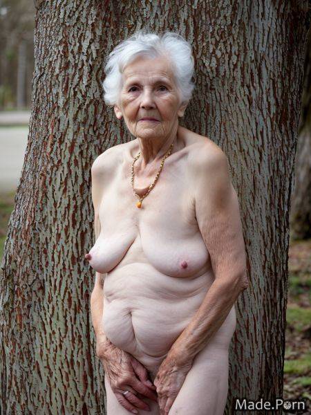 Saggy tits woman feared standing nude white hair nipples AI porn - made.porn on pornintellect.com