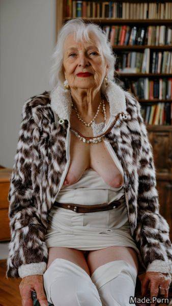 90 sitting jacket wife caucasian blonde woman AI porn - made.porn on pornintellect.com