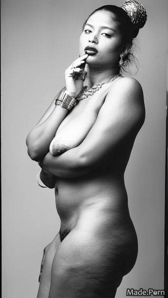 Top knot hair nipples gigantic boobs nude wife glitter looking at viewer AI porn - made.porn on pornintellect.com