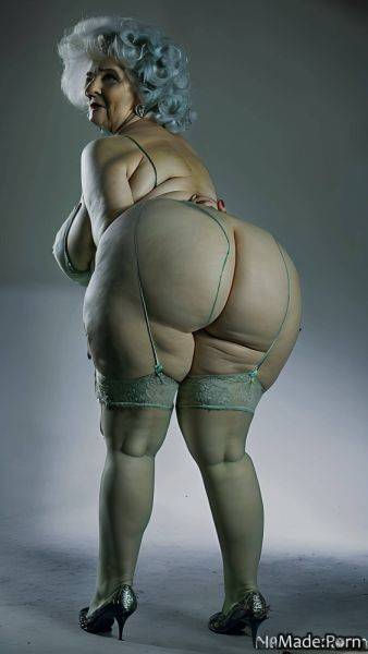 Sideview green woman brunette made looking at viewer ssbbw AI porn - made.porn on pornintellect.com