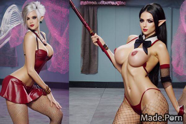 Perfect boobs bottomless legwear bow tie tight fishnet long sleeves AI porn - made.porn on pornintellect.com