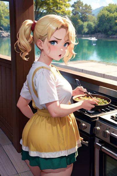 Anime Chubby Small Tits 40s Age Angry Face Blonde Pixie Hair Style Dark Skin Vintage Lake Side View Cooking Mini Skirt 3689452502498011477 - AI Hentai - aihentai.co on pornintellect.com