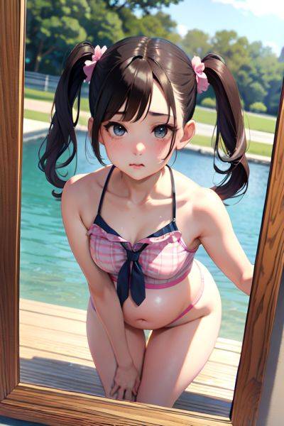 Anime Pregnant Small Tits 20s Age Pouting Lips Face Brunette Pigtails Hair Style Light Skin Mirror Selfie Lake Close Up View Bending Over Schoolgirl 3689924090084237545 - AI Hentai - aihentai.co on pornintellect.com
