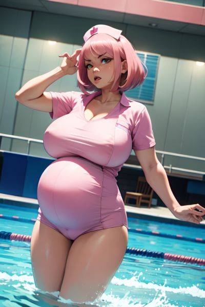 Anime Pregnant Huge Boobs 70s Age Angry Face Pink Hair Bobcut Hair Style Light Skin Comic Pool Side View Jumping Nurse 3690364753561906611 - AI Hentai - aihentai.co on pornintellect.com