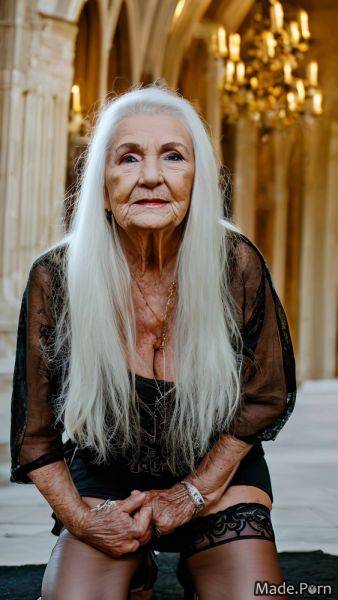 Goth made white hair woman long hair looking at viewer slutty AI porn - made.porn on pornintellect.com
