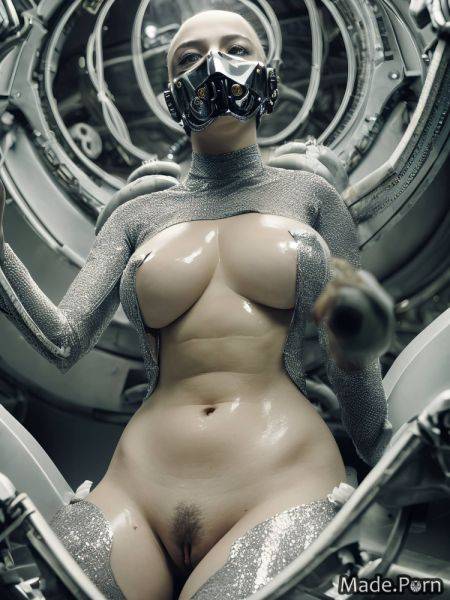 Spreading pussy lips silver silver alien planet suspender belt oiled body bodysuit AI porn - made.porn on pornintellect.com