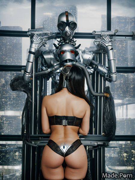 Looking at viewer open mouth steampunk big cock slutty big tits muscular AI porn - made.porn on pornintellect.com