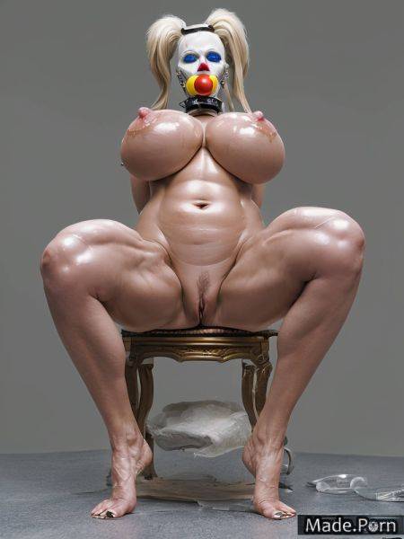 Looking at viewer gigantic boobs sitting ball gag clown 90 thick thighs AI porn - made.porn on pornintellect.com