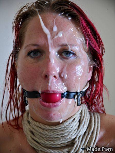 Bukkake portrait facial blue ashamed collar czech AI porn - made.porn - Czech Republic on pornintellect.com