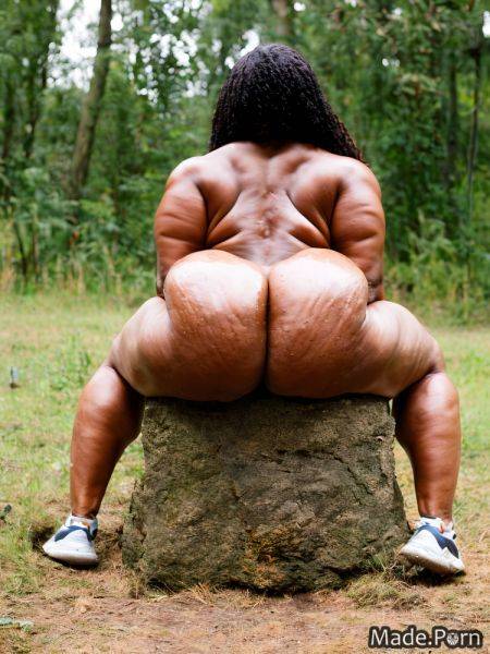 Sitting muscular looking back pawg spreading legs woman slutty AI porn - made.porn on pornintellect.com