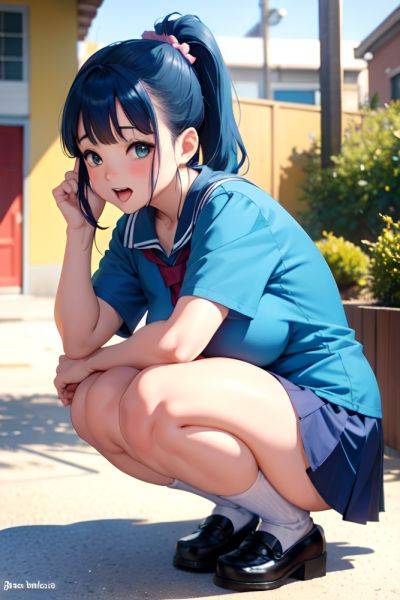 Anime Chubby Small Tits 70s Age Orgasm Face Blue Hair Ponytail Hair Style Light Skin Vintage Club Front View Squatting Schoolgirl 3691091462019653925 - AI Hentai - aihentai.co on pornintellect.com