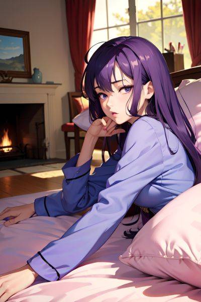 Anime Skinny Small Tits 20s Age Shocked Face Purple Hair Messy Hair Style Light Skin Vintage Lake Side View Sleeping Pajamas 3691099193132538791 - AI Hentai - aihentai.co on pornintellect.com