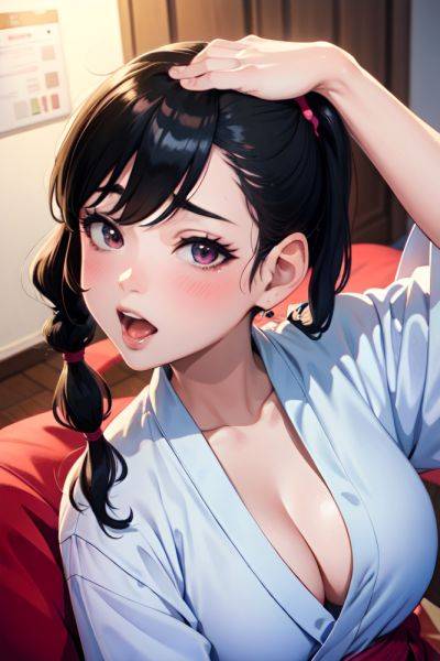 Anime Pregnant Small Tits 80s Age Ahegao Face Black Hair Pigtails Hair Style Light Skin Watercolor Wedding Close Up View On Back Bathrobe 3687863792576435419 - AI Hentai - aihentai.co on pornintellect.com