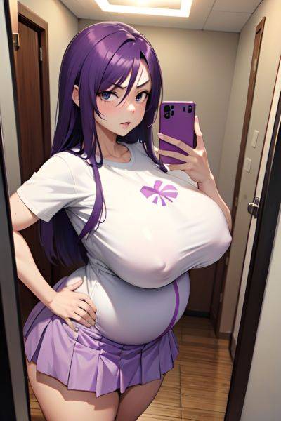 Anime Pregnant Huge Boobs 40s Age Angry Face Purple Hair Straight Hair Style Light Skin Mirror Selfie Hospital Front View T Pose Mini Skirt 3687968160346537034 - AI Hentai - aihentai.co on pornintellect.com