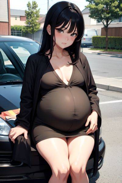 Anime Pregnant Small Tits 70s Age Sad Face Black Hair Straight Hair Style Dark Skin Charcoal Car Front View Eating Bathrobe 3691253809190349808 - AI Hentai - aihentai.co on pornintellect.com