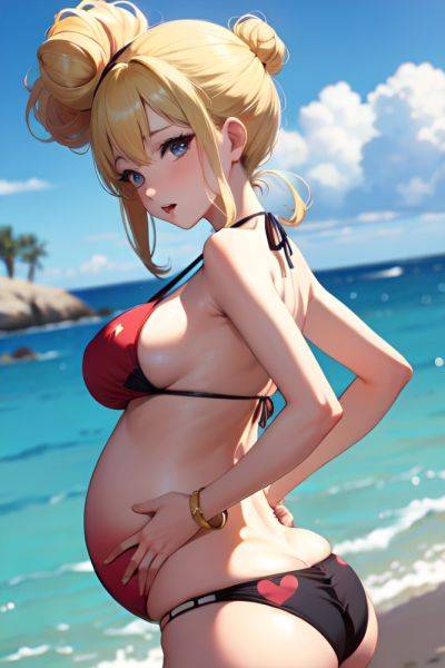 Anime Pregnant Small Tits 70s Age Seductive Face Blonde Hair Bun Hair Style Light Skin Illustration Casino Back View On Back Bikini 3691354313573511912 - AI Hentai - aihentai.co on pornintellect.com