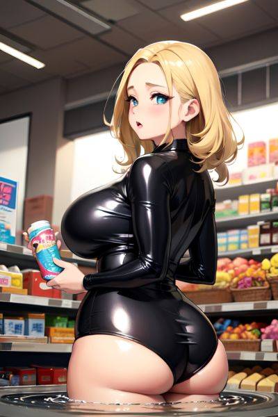 Anime Chubby Huge Boobs 18 Age Shocked Face Blonde Slicked Hair Style Dark Skin Charcoal Grocery Back View Bathing Latex 3691420027020628950 - AI Hentai - aihentai.co on pornintellect.com