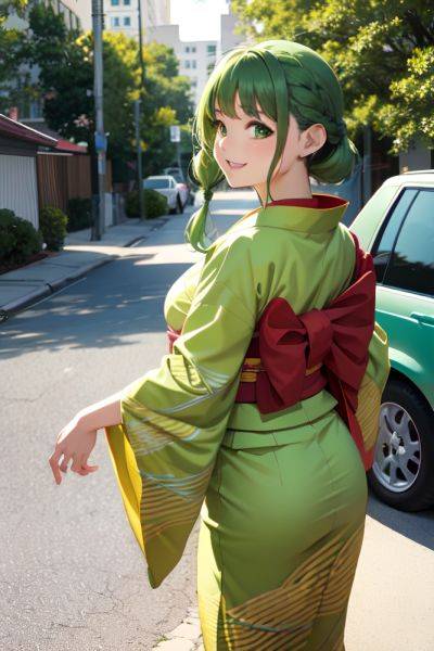 Anime Chubby Small Tits 40s Age Happy Face Green Hair Braided Hair Style Light Skin Film Photo Car Back View Working Out Kimono 3691570780373935522 - AI Hentai - aihentai.co on pornintellect.com