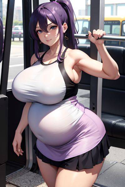 Anime Pregnant Huge Boobs 70s Age Seductive Face Purple Hair Ponytail Hair Style Light Skin Black And White Bus Front View Working Out Mini Skirt 3691640356250123046 - AI Hentai - aihentai.co on pornintellect.com