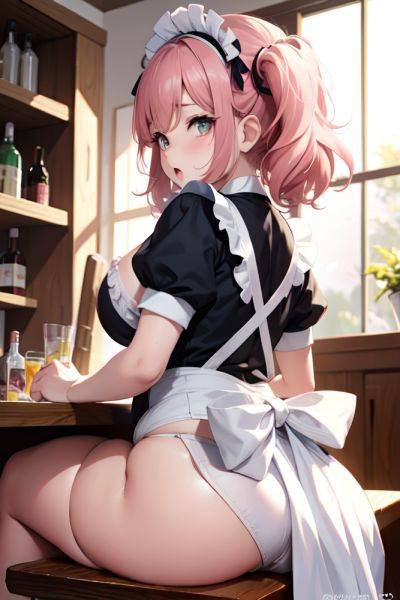 Anime Chubby Small Tits 40s Age Shocked Face Pink Hair Messy Hair Style Light Skin Vintage Bar Back View Spreading Legs Maid 3691744726103762568 - AI Hentai - aihentai.co on pornintellect.com