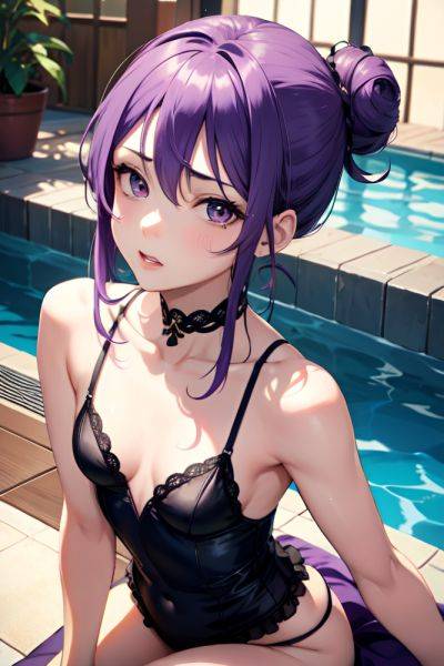 Anime Skinny Small Tits 30s Age Sad Face Purple Hair Hair Bun Hair Style Light Skin Dark Fantasy Pool Front View Straddling Maid 3691860690840297549 - AI Hentai - aihentai.co on pornintellect.com