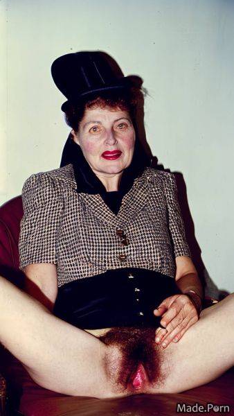 Vintage sitting 90 woman traditional photo studio spreading legs AI porn - made.porn on pornintellect.com