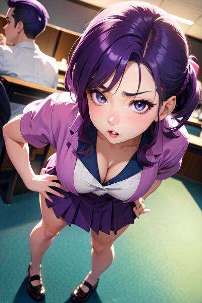 Anime Busty Small Tits 30s Age Shocked Face Purple Hair Slicked Hair Style Light Skin Vintage Casino Close Up View Bending Over Schoolgirl 3692127408139937200 - AI Hentai - aihentai.co on pornintellect.com