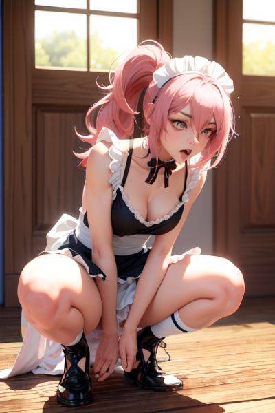 Anime Skinny Small Tits 20s Age Ahegao Face Pink Hair Messy Hair Style Light Skin 3d Desert Front View Squatting Maid 3692320681841453702 - AI Hentai - aihentai.co on pornintellect.com