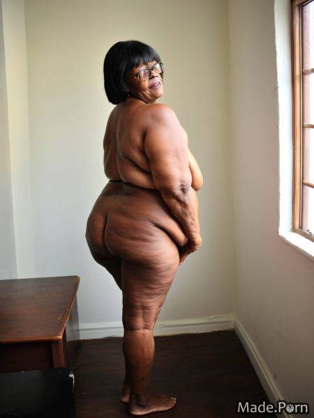 Bbw barefoot arched eyebrow glasses big tits looking at viewer thick thighs AI porn - made.porn on pornintellect.com