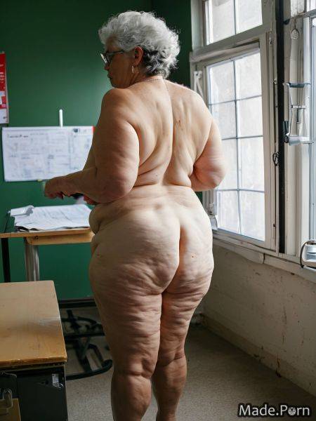 Fairer skin classroom white hair thick thighs big hips hairy big ass AI porn - made.porn on pornintellect.com
