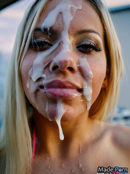 Geisha rooftop white bimbo thunderstorm long hair lipstick AI porn - made.porn on pornintellect.com