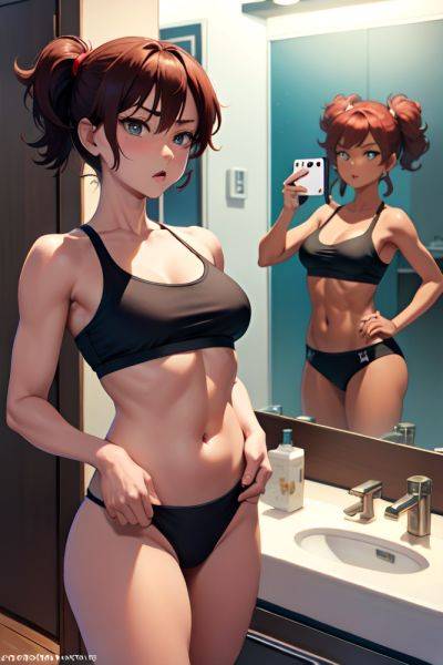 Anime Busty Small Tits 50s Age Angry Face Ginger Messy Hair Style Dark Skin Mirror Selfie Pool Side View Working Out Bra 3688381767327402212 - AI Hentai - aihentai.co on pornintellect.com