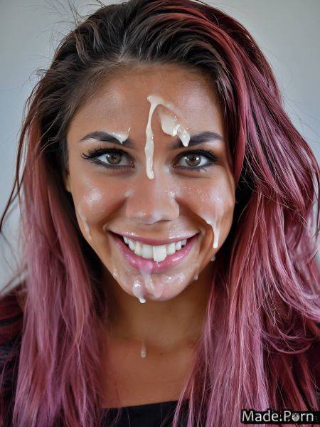 Pigtails long hair pink bimbo lipstick tanned skin black AI porn - made.porn on pornintellect.com