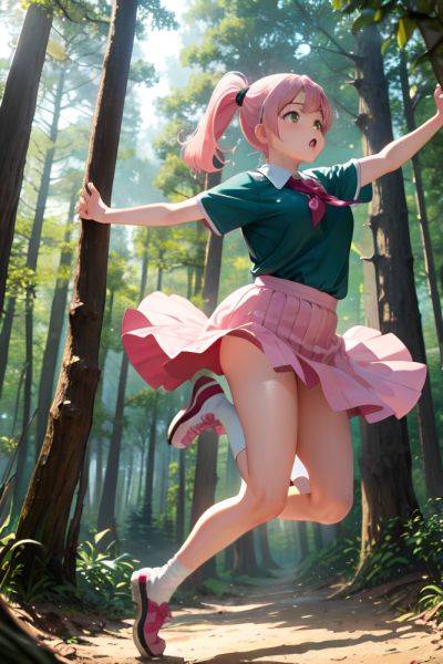 Anime Chubby Small Tits 70s Age Angry Face Pink Hair Ponytail Hair Style Light Skin Painting Forest Front View Jumping Schoolgirl 3688401094680456439 - AI Hentai - aihentai.co on pornintellect.com