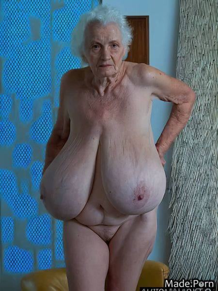 Full shot bbw gigantic boobs messy hair nude white hair pawg AI porn - made.porn on pornintellect.com