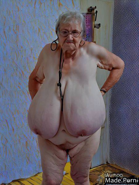Nude 90 saggy tits woman ssbbw looking at viewer busty AI porn - made.porn on pornintellect.com
