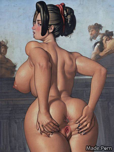 Busty 20 looking at viewer full shot flashing tits spreading ass prisoner AI porn - made.porn on pornintellect.com