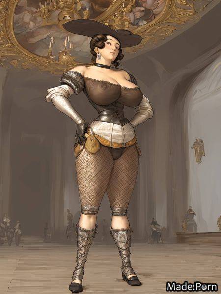 Pixie hair posh hat saggy tits standing muscular serious pawg AI porn - made.porn on pornintellect.com