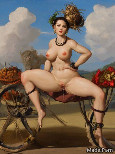 Yellow flowers anklet brunette bottomless cosplay bracelet AI porn - made.porn on pornintellect.com