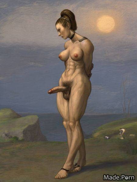Long legs athlete saggy tits muscular french braid choker hairy AI porn - made.porn - France on pornintellect.com