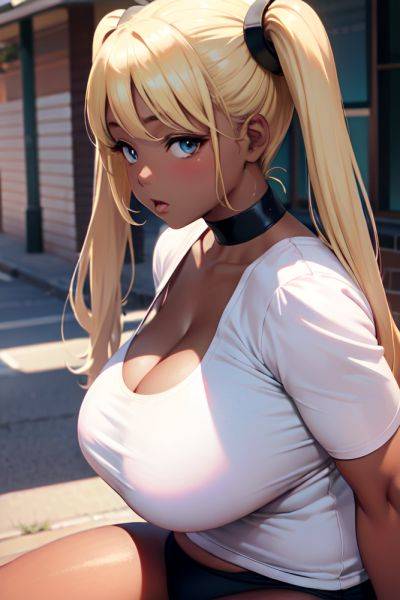 Anime Chubby Huge Boobs 40s Age Serious Face Blonde Pigtails Hair Style Dark Skin Film Photo Street Close Up View Yoga Stockings 3688455211097216480 - AI Hentai - aihentai.co on pornintellect.com