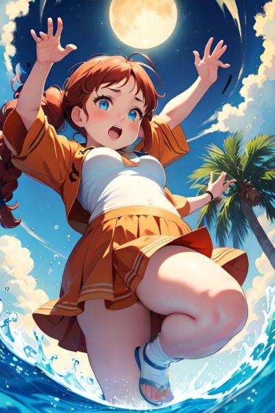Anime Chubby Small Tits 70s Age Shocked Face Ginger Braided Hair Style Light Skin Dark Fantasy Moon Front View Jumping Teacher 3688528655210575989 - AI Hentai - aihentai.co on pornintellect.com