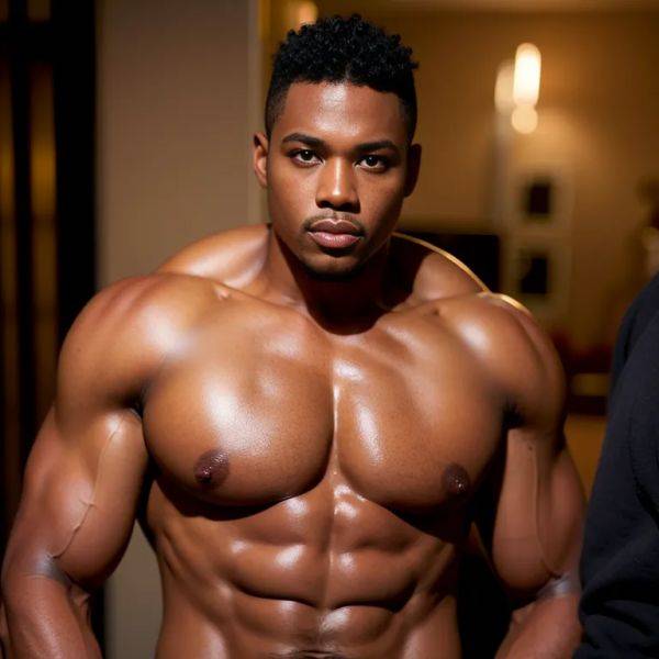 Black people, ,(2men:2), manly man,thirties,(RAW photo, best quality, masterpiece:1.1), (realistic, photo-realistic:1.2), ultra-detailed, ultra high res, physically-based rendering,(adult:1.5) - pornmake.ai on pornintellect.com