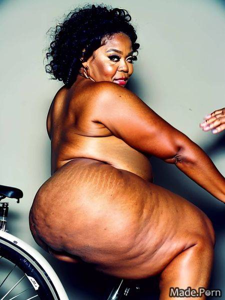 Nude looking at viewer sideview wild afro bicycle big ass seductive AI porn - made.porn on pornintellect.com