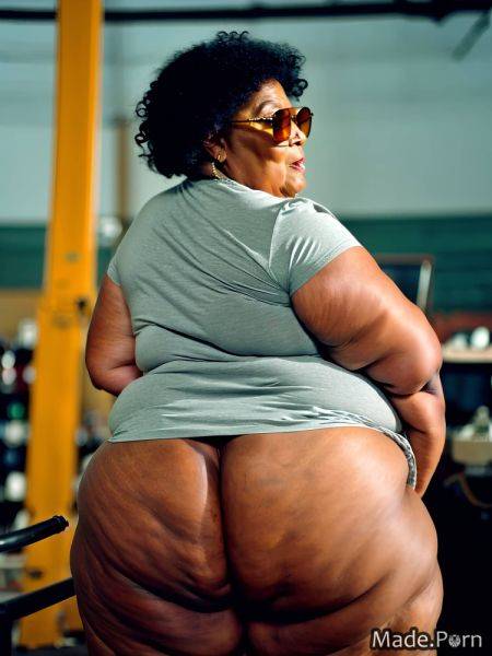 Ssbbw black hair sideview thick thighs cinematic nude AI porn - made.porn on pornintellect.com