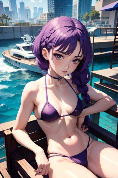 Anime Skinny Small Tits 60s Age Seductive Face Purple Hair Braided Hair Style Light Skin Cyberpunk Yacht Side View Straddling Bikini 3688915202099970676 - AI Hentai - aihentai.co on pornintellect.com
